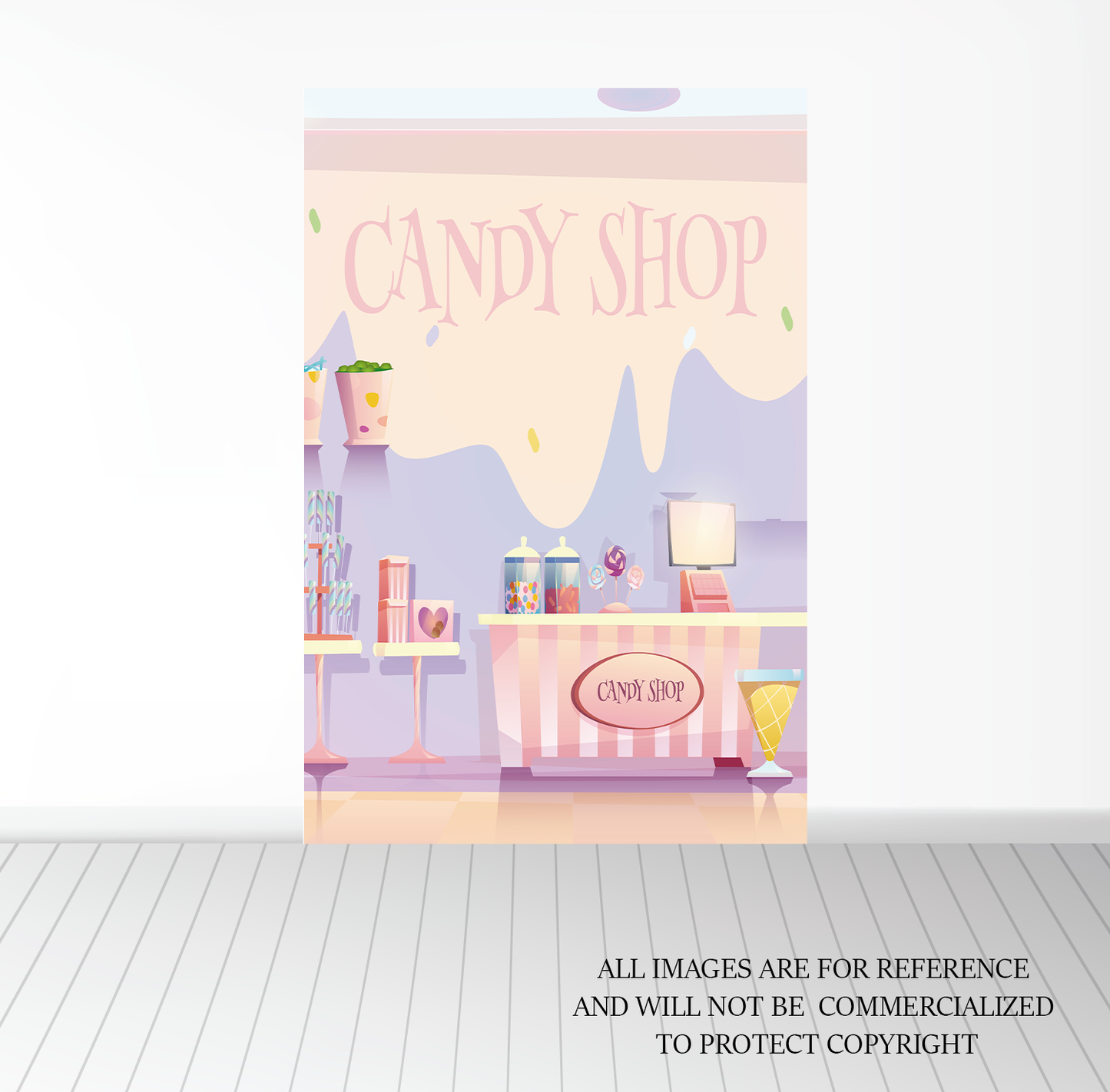Background Banner - Candy Shop