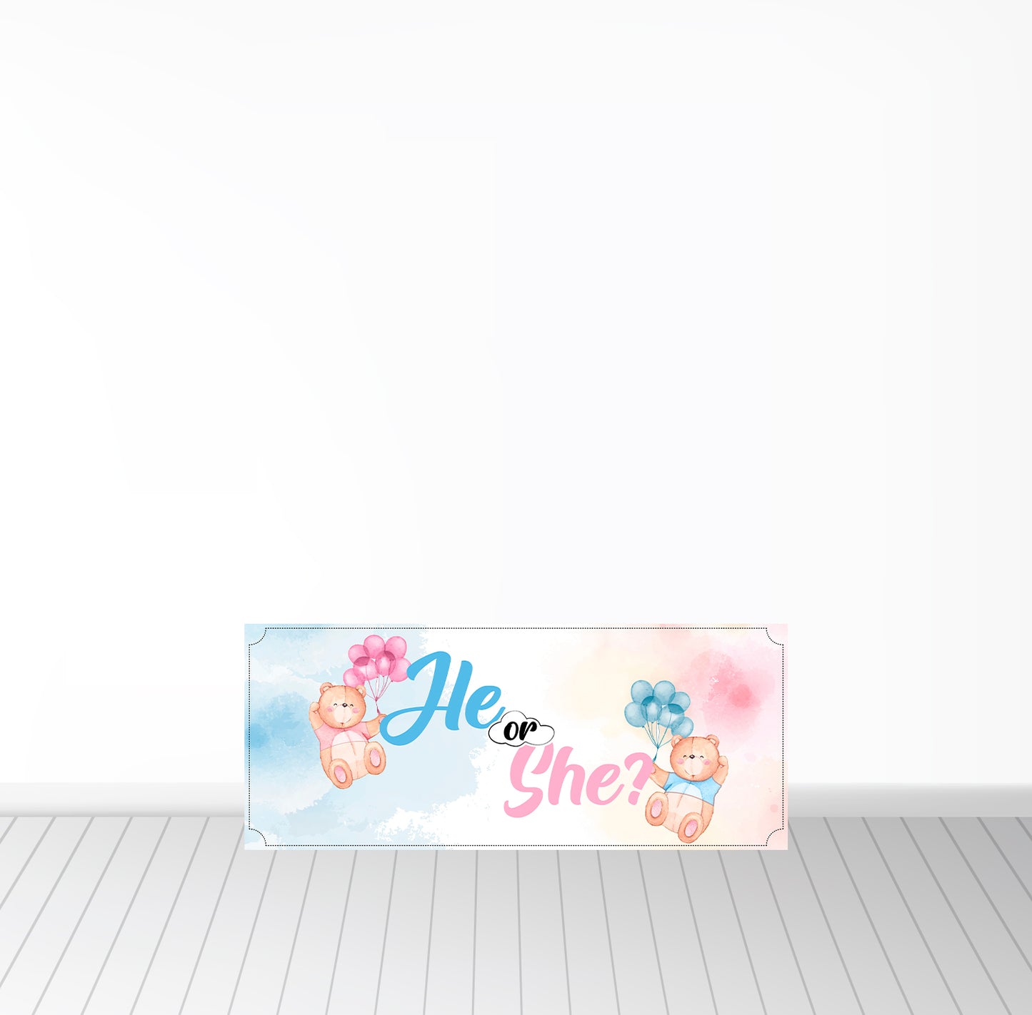 Gender Reveal Front of table