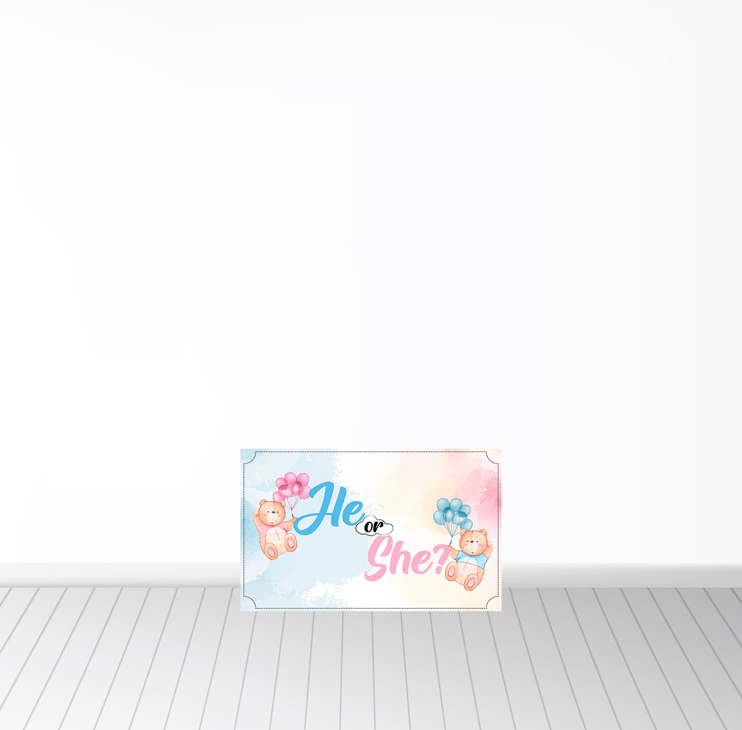 Gender Reveal Front of table