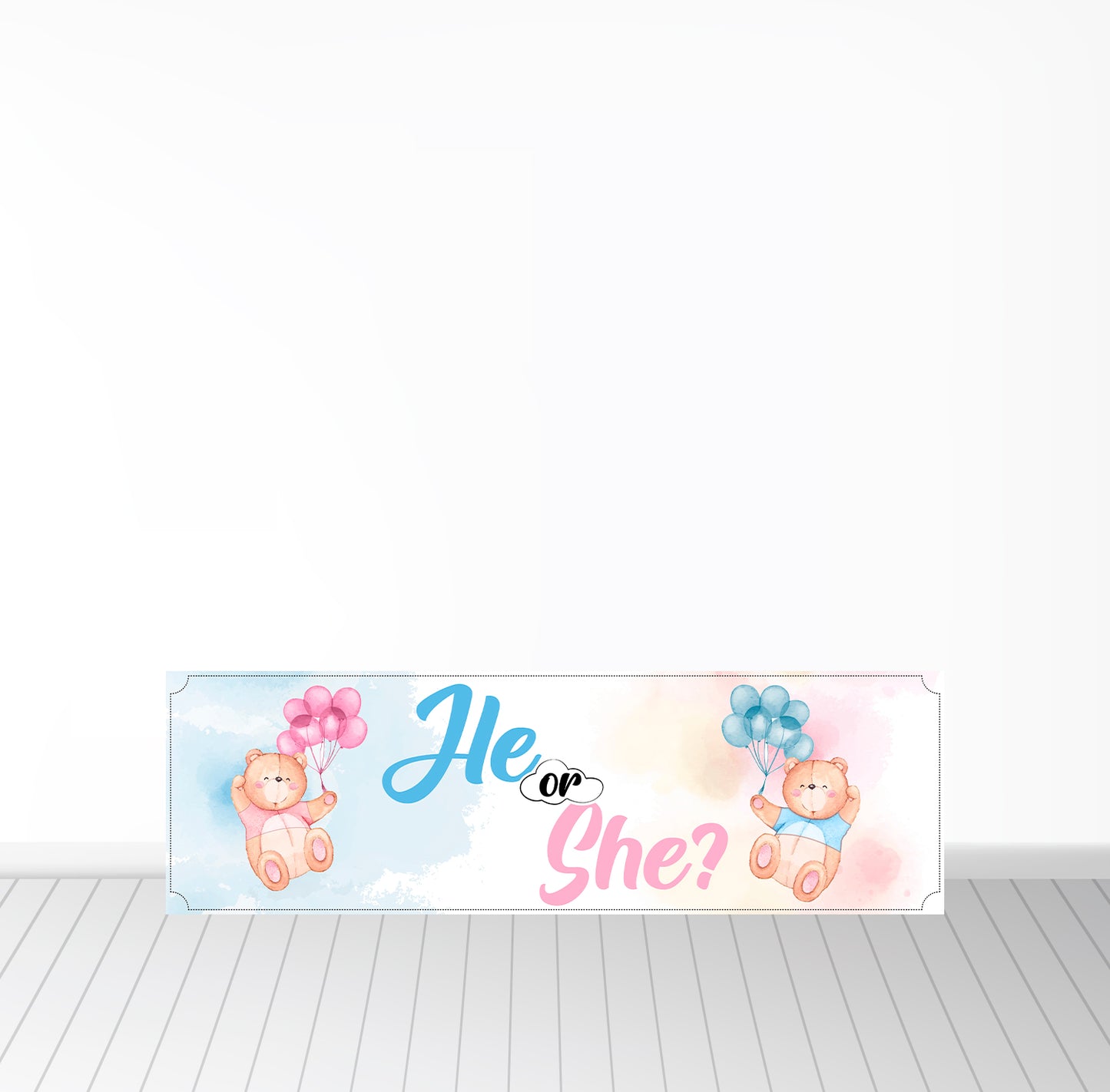 Gender Reveal Front of table