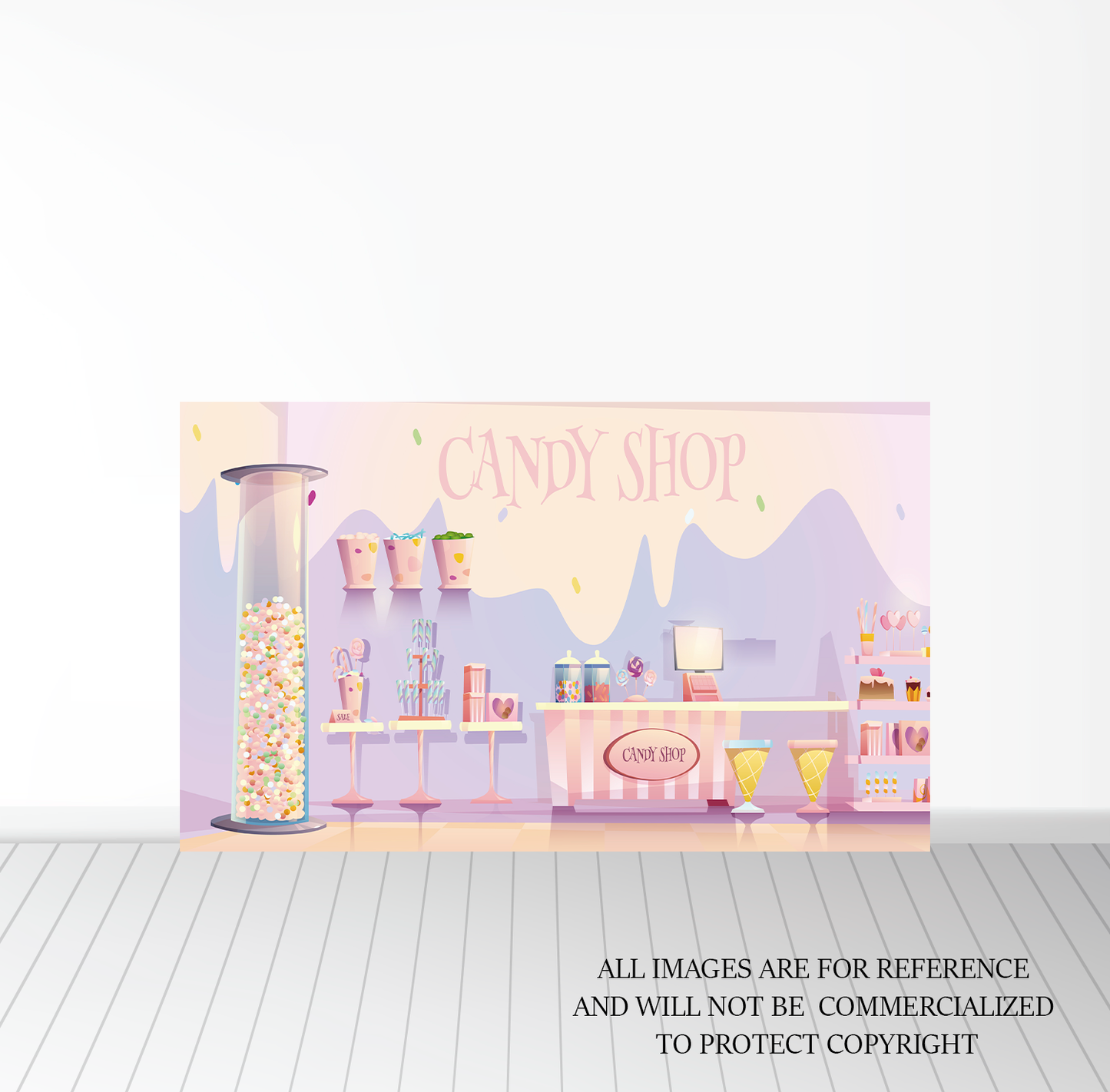 Background Banner - Candy Shop