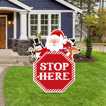 Santa Christmas Yard Sign